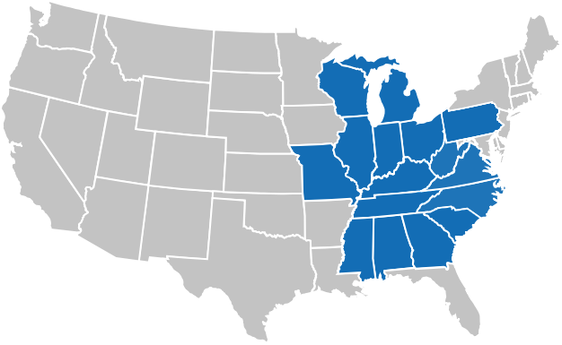 Plastic Recycling in Alabama & Michigan - Industrial Resin Recycling - image-about-map-of-united-states